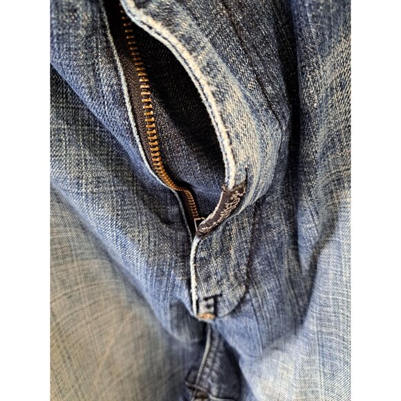 Vtg 90's Akademiks Denim Jeans Rhinestone Embellished Pockets Baggy Men's 44 - Picture 9 of 15